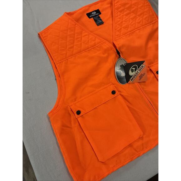 Mossy Oak Blaze Orange Upland Vest 2XL / 3XL Bird Deer Hunting Construction New - Picture 3 of 8